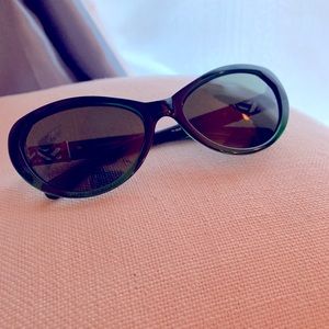 Vintage Tory Burch Green Resin Cat Eye Sunglasses